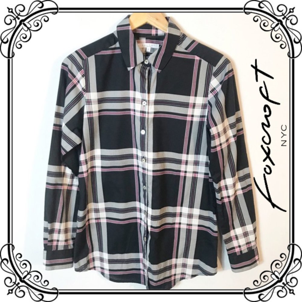 Foxcroft wrinkle-free plaid blouse
